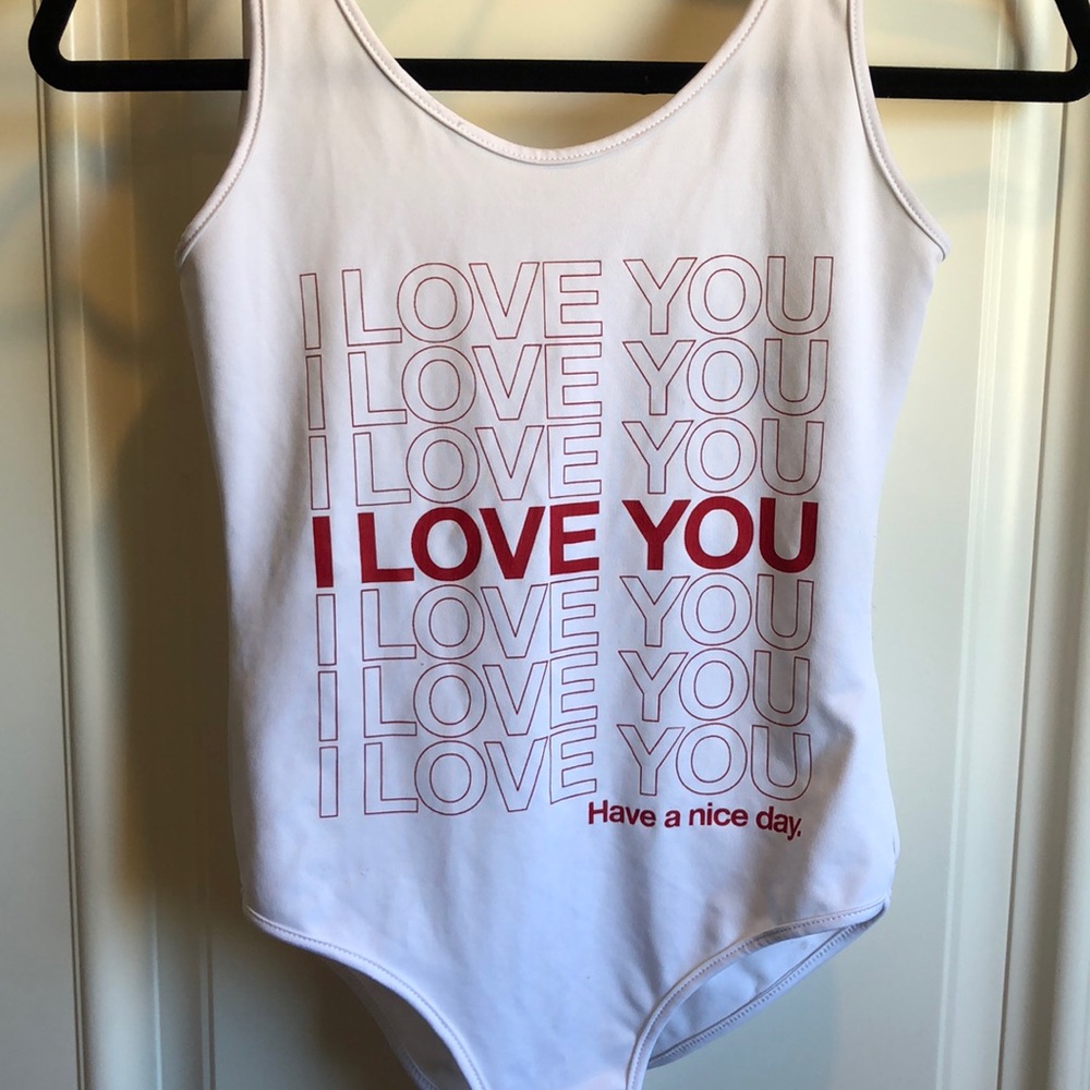 I LOVE YOU bodysuit